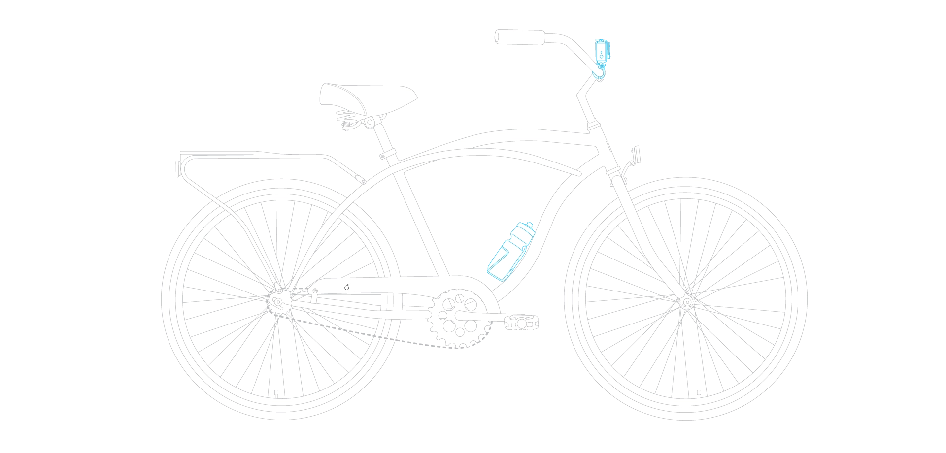 sixthreezero Around the Block Men's 24" 7 Speed Beach Cruiser Bicycle with Rear Rack