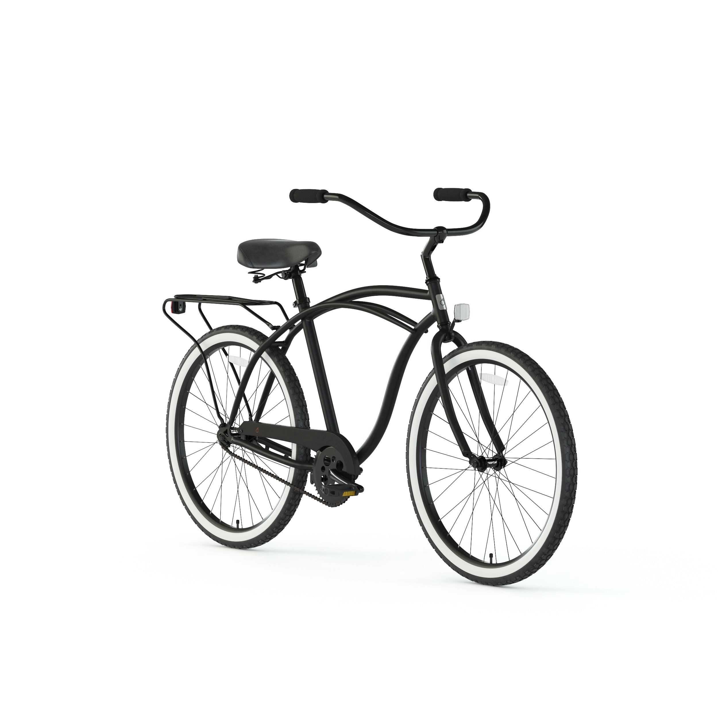 sixthreezero Around the Block Men's 24" 7 Speed Beach Cruiser Bicycle with Rear Rack