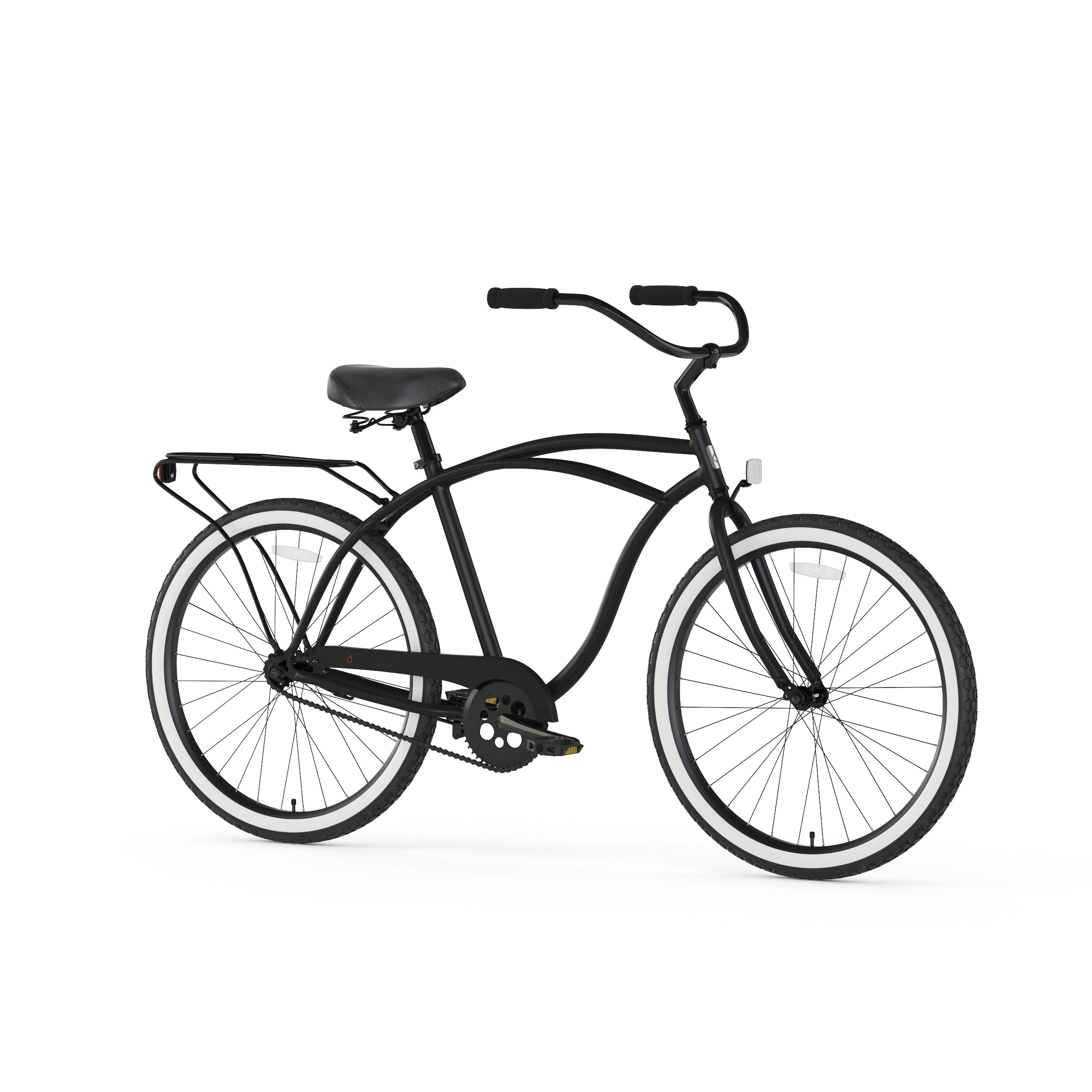 sixthreezero Around the Block Men's 24" 7 Speed Beach Cruiser Bicycle with Rear Rack