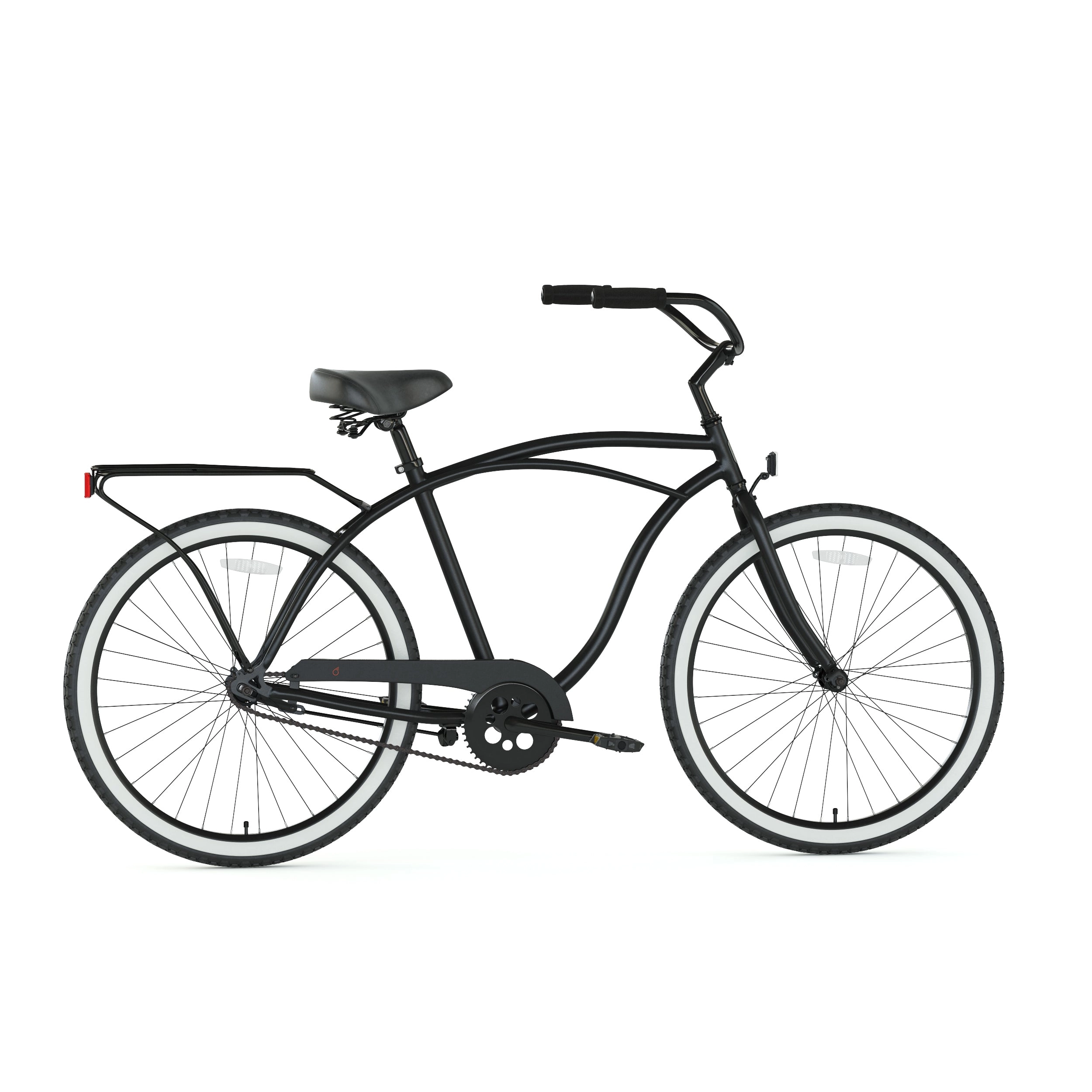 sixthreezero Around the Block Men's 24" 7 Speed Beach Cruiser Bicycle with Rear Rack