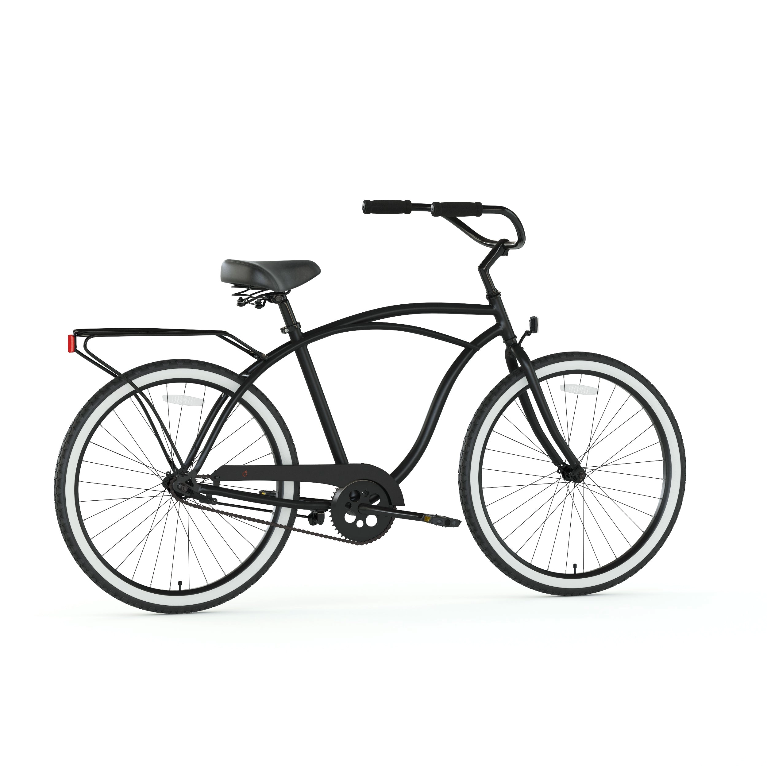 sixthreezero Around the Block Men's 24" 7 Speed Beach Cruiser Bicycle with Rear Rack