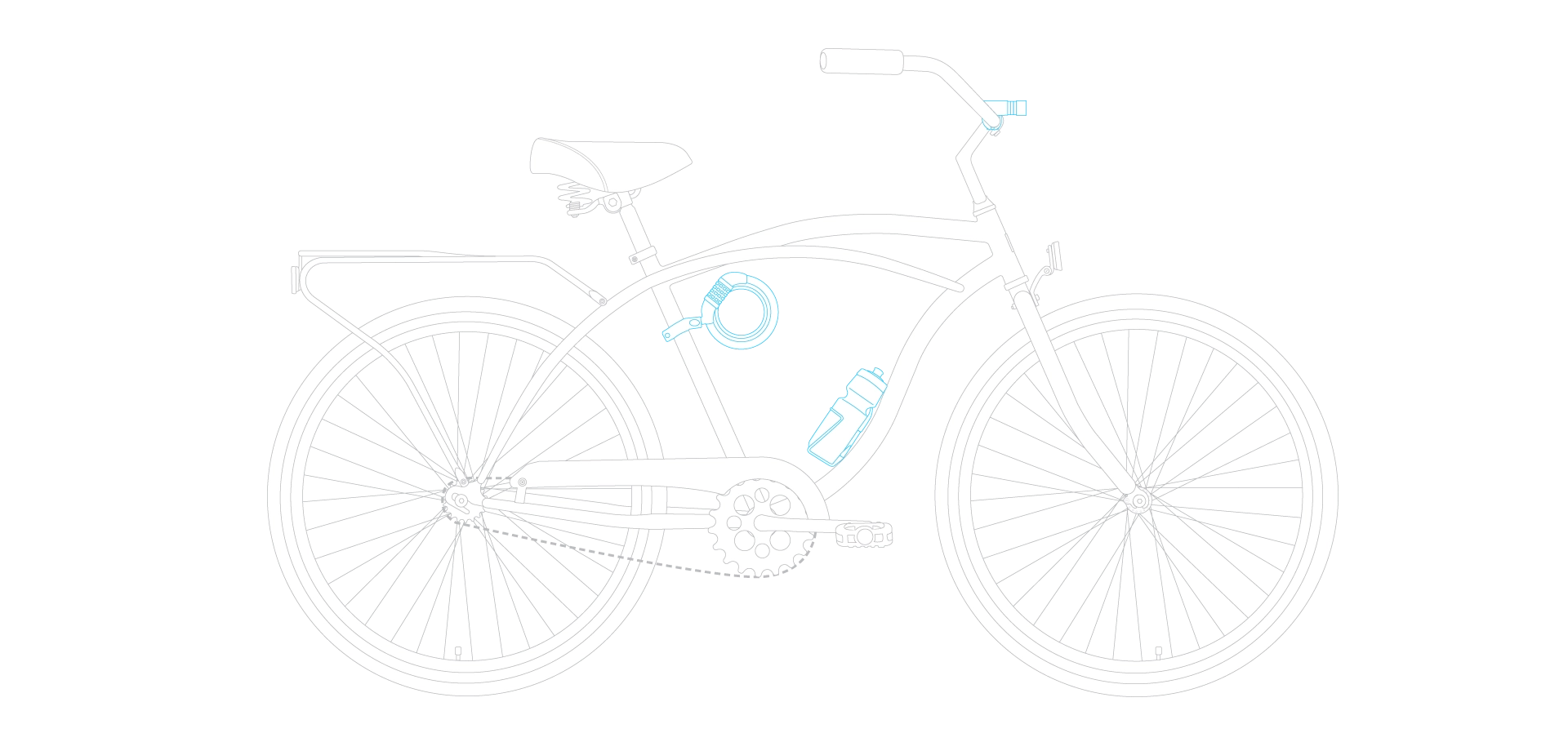 sixthreezero Around the Block Men's 24" 7 Speed Beach Cruiser Bicycle with Rear Rack