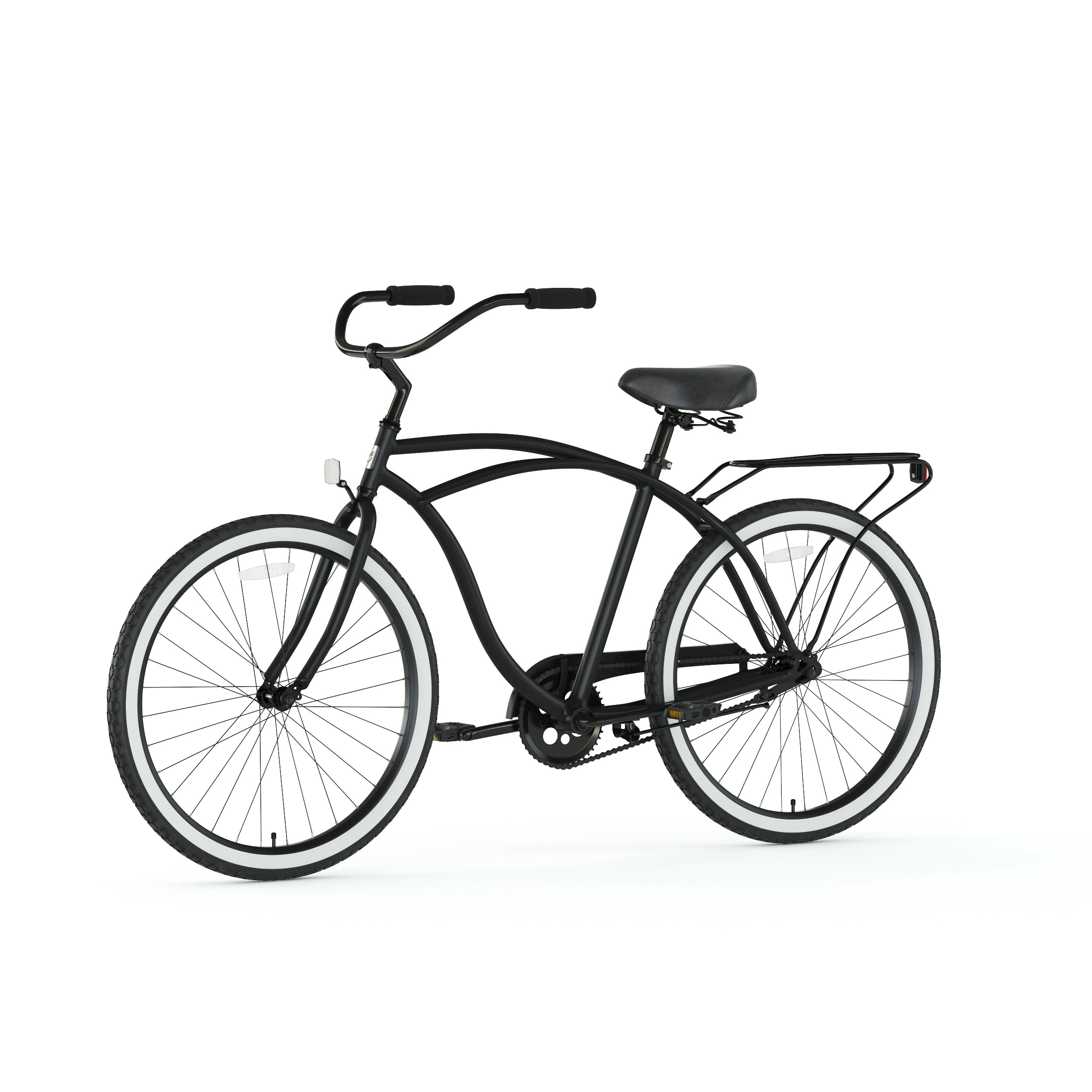 sixthreezero Around the Block Men's 24" 7 Speed Beach Cruiser Bicycle with Rear Rack
