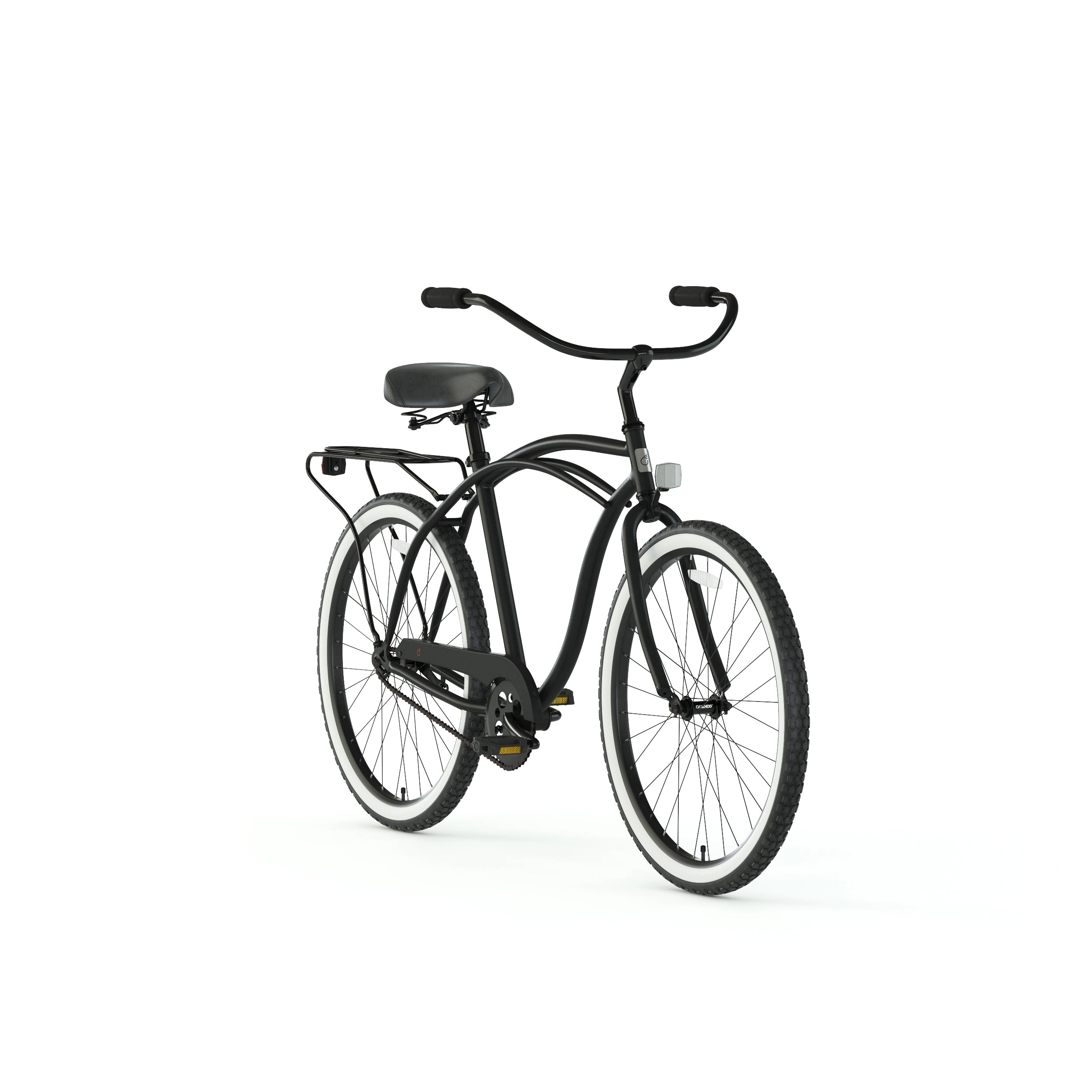 sixthreezero Around the Block Men's 24" 7 Speed Beach Cruiser Bicycle with Rear Rack
