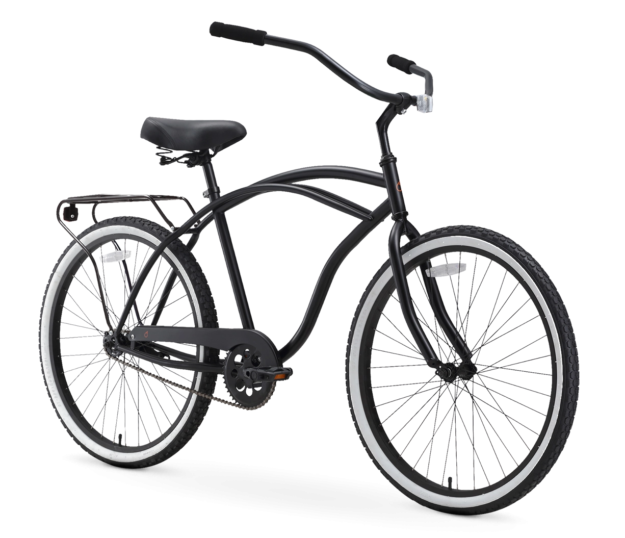 sixthreezero Around the Block Men's 24" Single Speed Beach Cruiser Bicycle with Rear Rack
