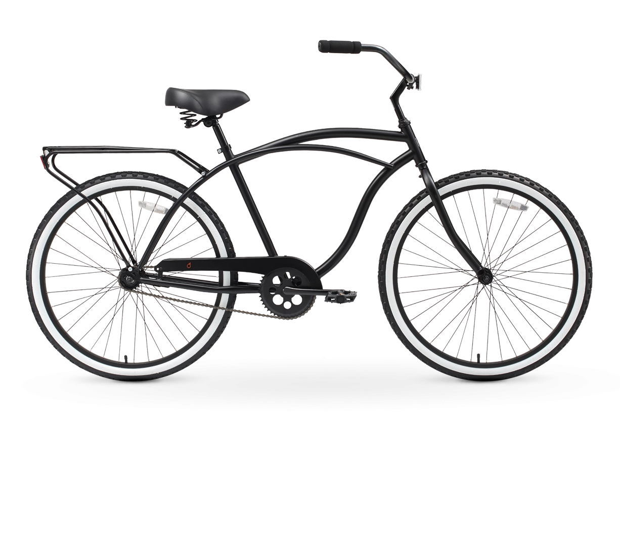 sixthreezero Around the Block Men's 24" Single Speed Beach Cruiser Bicycle with Rear Rack
