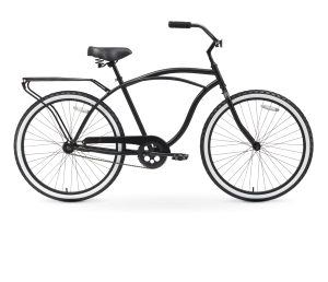 sixthreezero Around the Block Men's 24" Single Speed Beach Cruiser Bicycle with Rear Rack