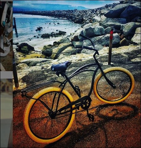 sixthreezero Around the Block Men's 24" Single Speed Beach Cruiser Bicycle with Rear Rack