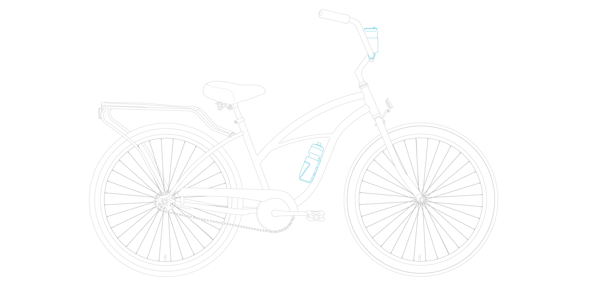sixthreezero Around the Block Women's 24" 21 Speed Beach Cruiser Bicycle with Rear Rack