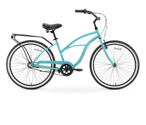 sixthreezero Around the Block Women's 24" 3 Speed Beach Cruiser Bicycle with Rear Rack