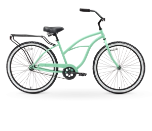 sixthreezero Around the Block Women's 24" Single Speed Beach Cruiser Bicycle with Rear Rack