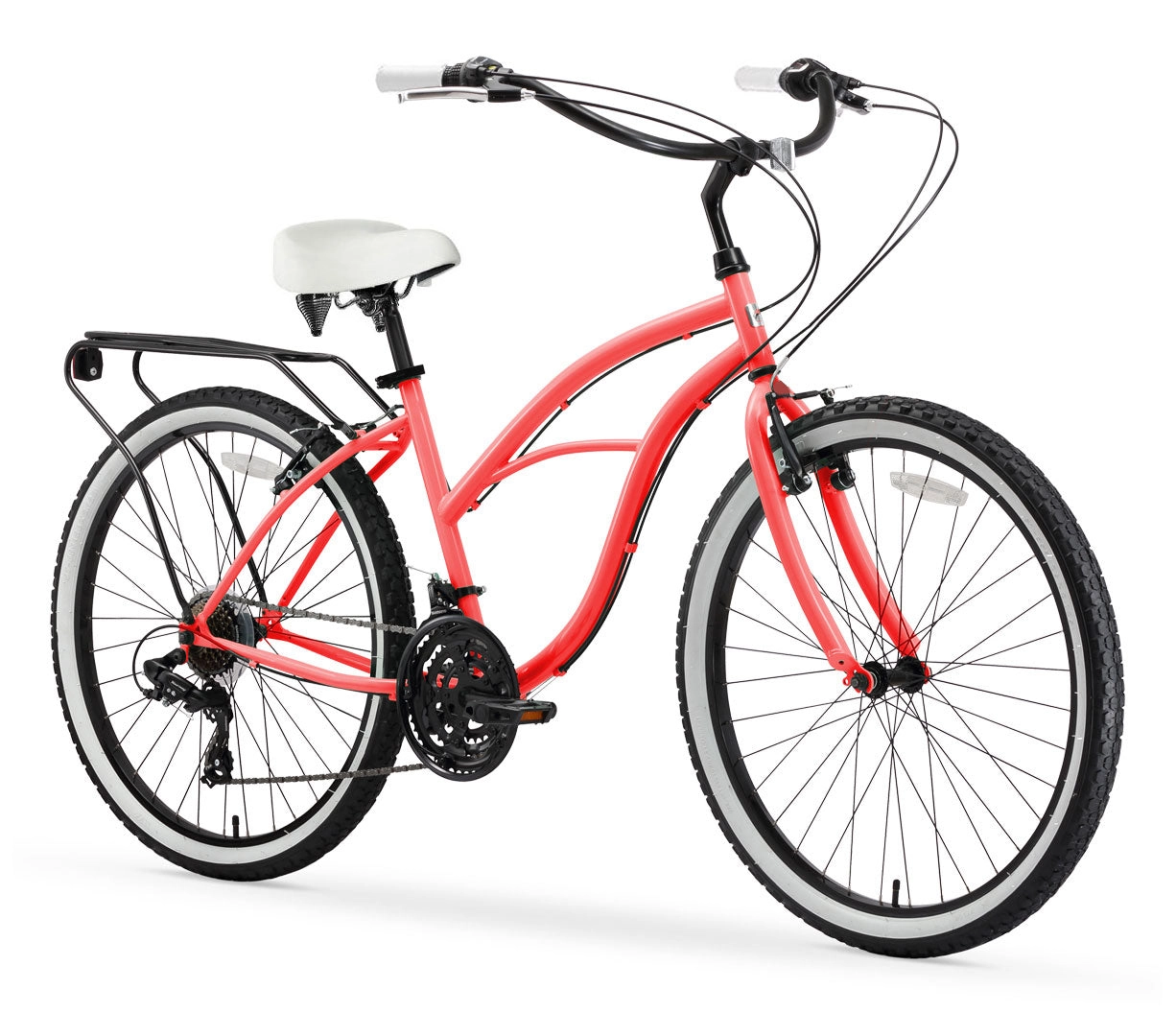 sixthreezero Around the Block Women's 26" 21 Speed Cruiser Bicycle