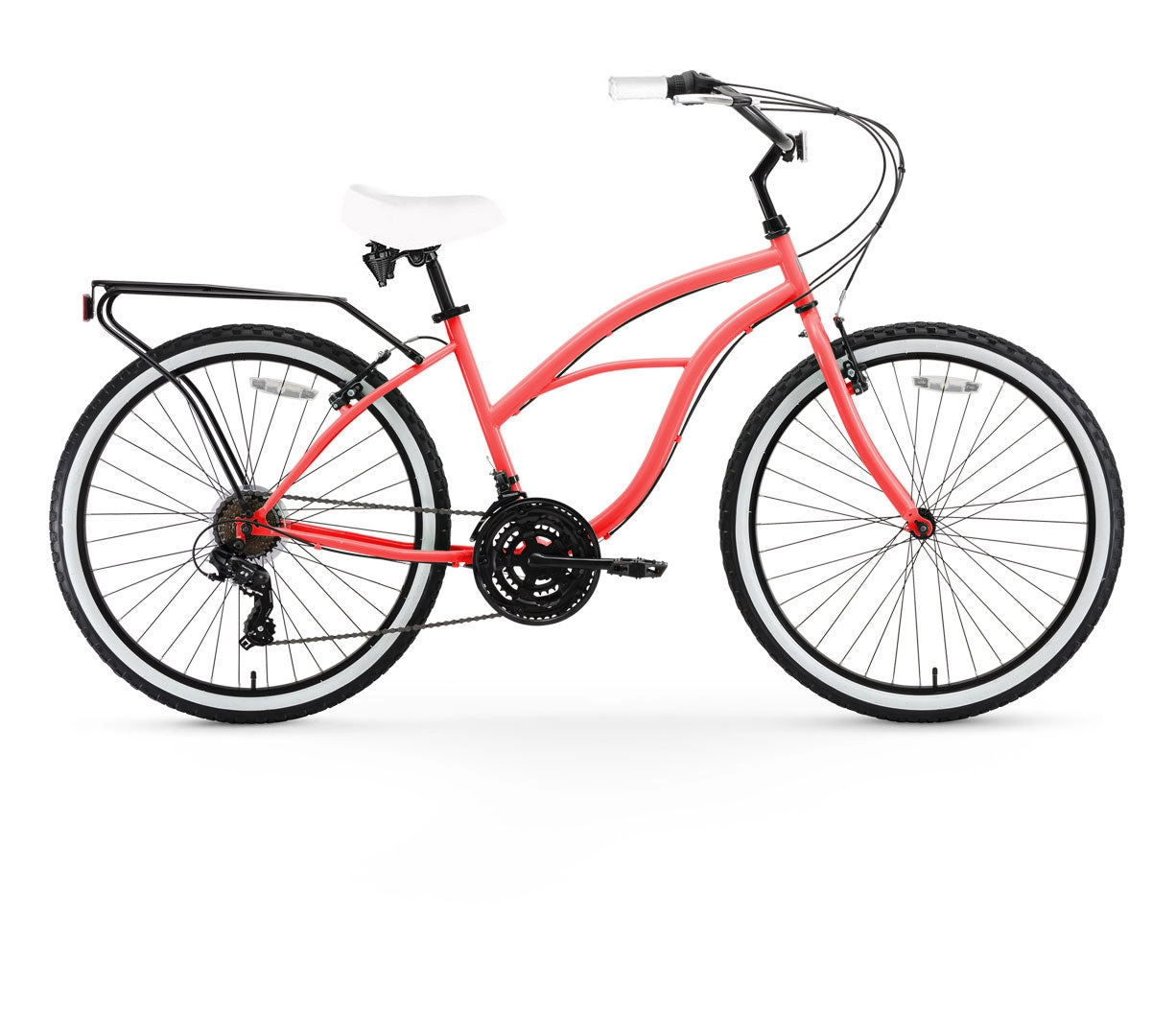 sixthreezero Around the Block Women's 26" 21 Speed Cruiser Bicycle