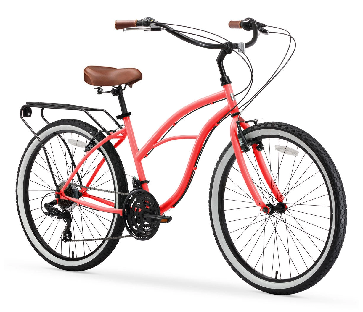 sixthreezero Around the Block Women's 26" 21 Speed Cruiser Bicycle