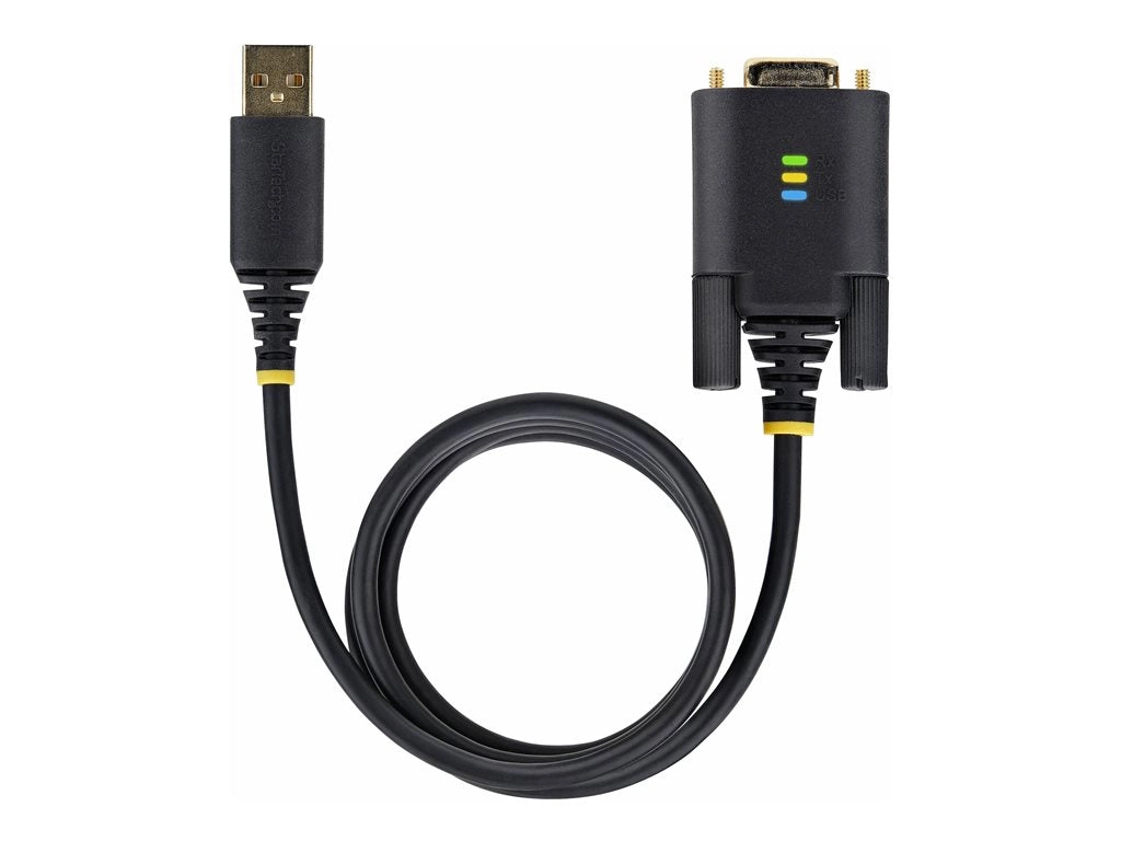 StarTech.com 3ft (1m) USB to Serial Adapter Cable, Interchangeable DB9 Screws/Nuts, COM Retention, USB-A to DB9 RS232, FTDI IC, 1P3FFCB-USB-SERIAL