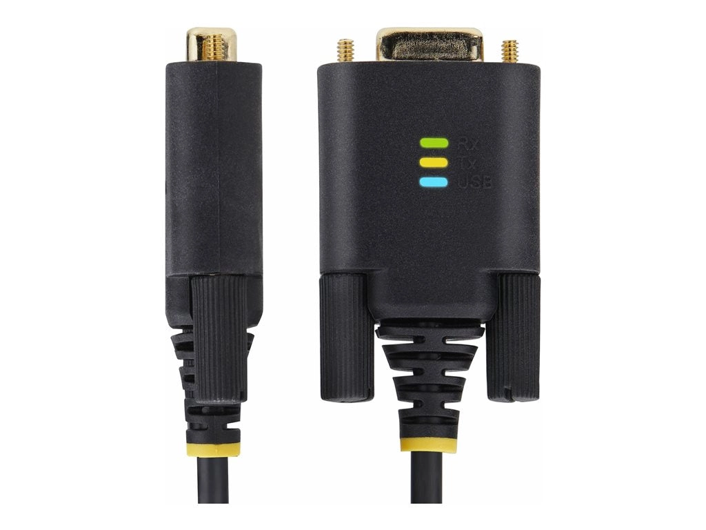 StarTech.com 3ft (1m) USB to Serial Adapter Cable, Interchangeable DB9 Screws/Nuts, COM Retention, USB-A to DB9 RS232, FTDI IC, 1P3FFCB-USB-SERIAL