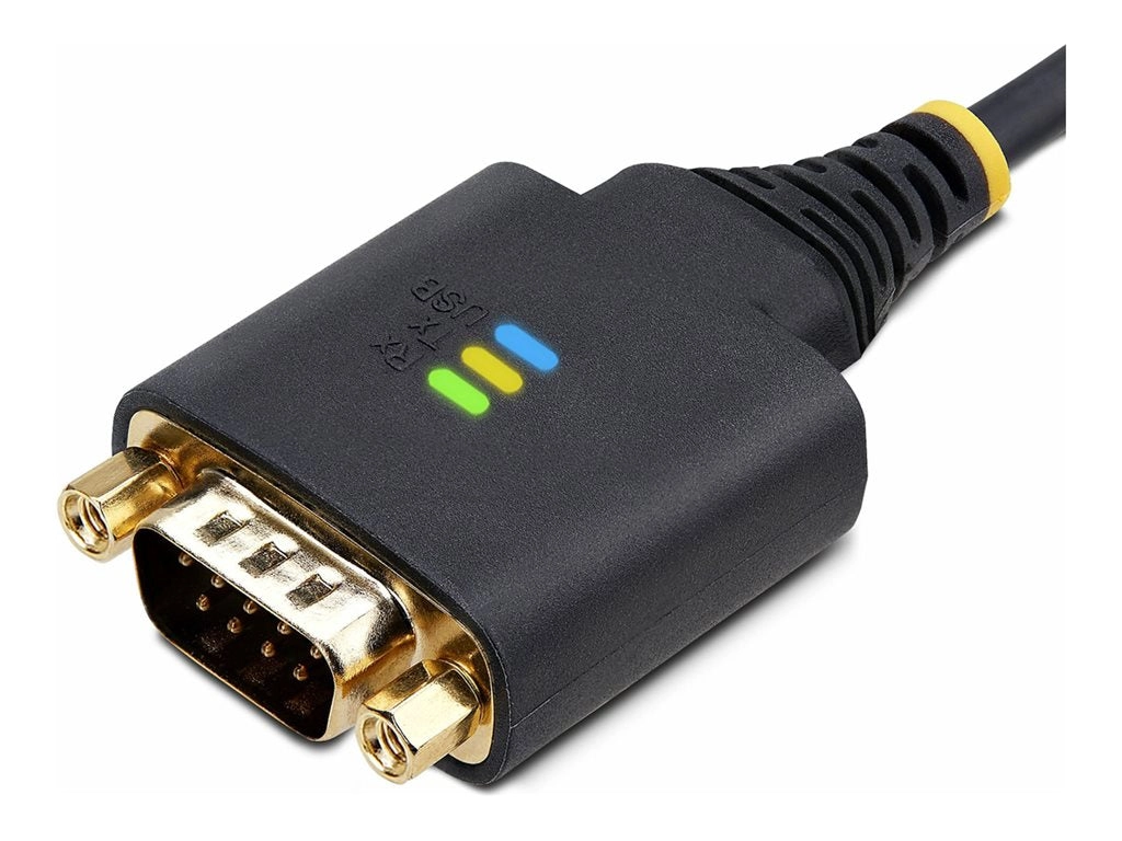 StarTech.com 3ft (1m) USB to Serial Adapter Cable, Interchangeable DB9 Screws/Nuts, COM Retention, USB-A to DB9 RS232, FTDI IC, 1P3FFCB-USB-SERIAL