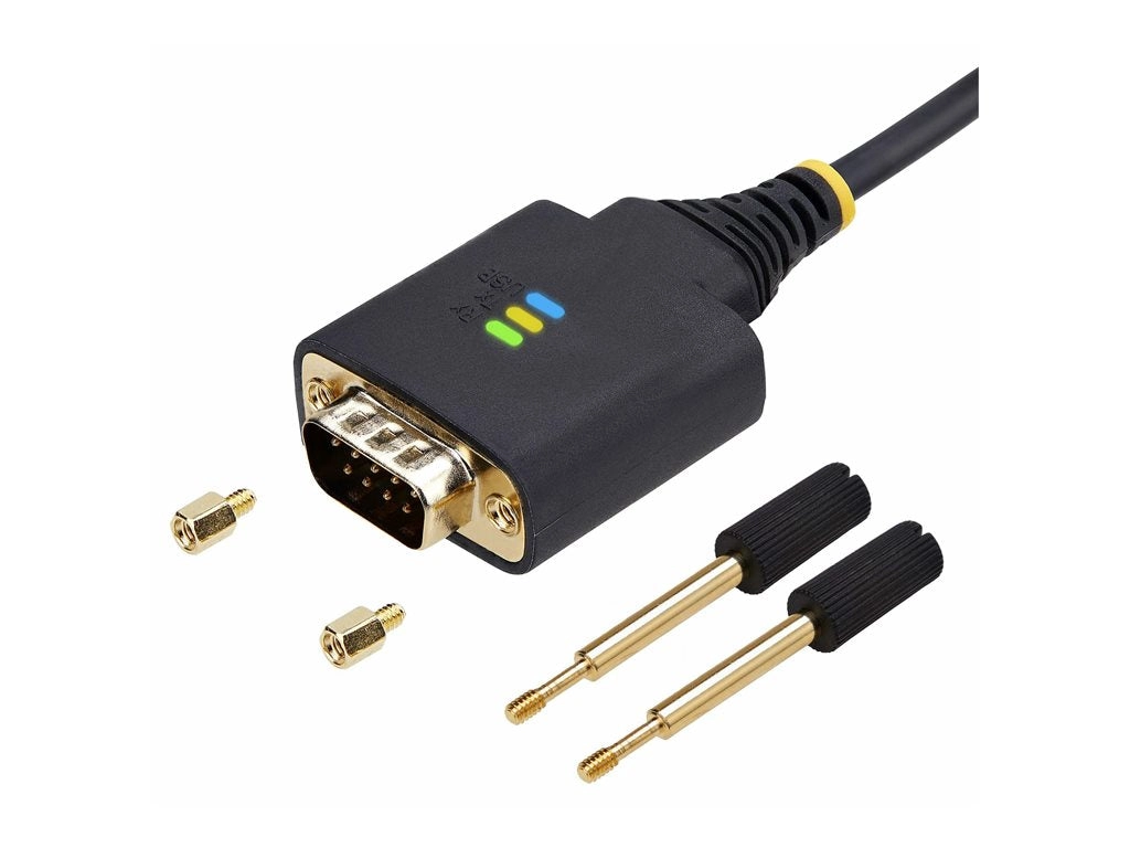 StarTech.com 6.6ft (2m) USB to Serial Adapter Cable, COM Retention, RS232 - USB / serial cable - USB (M) to DB-9 (M) screwable 1P6FFC-USB-SERIAL