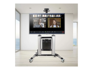StarTech.com Rolling TV Cart/Stand On Wheels, Up to 100inch/220lb Screens - Cart - for flat panel - plastic, aluminum, steel 1110C-MOBILE-TV-CART