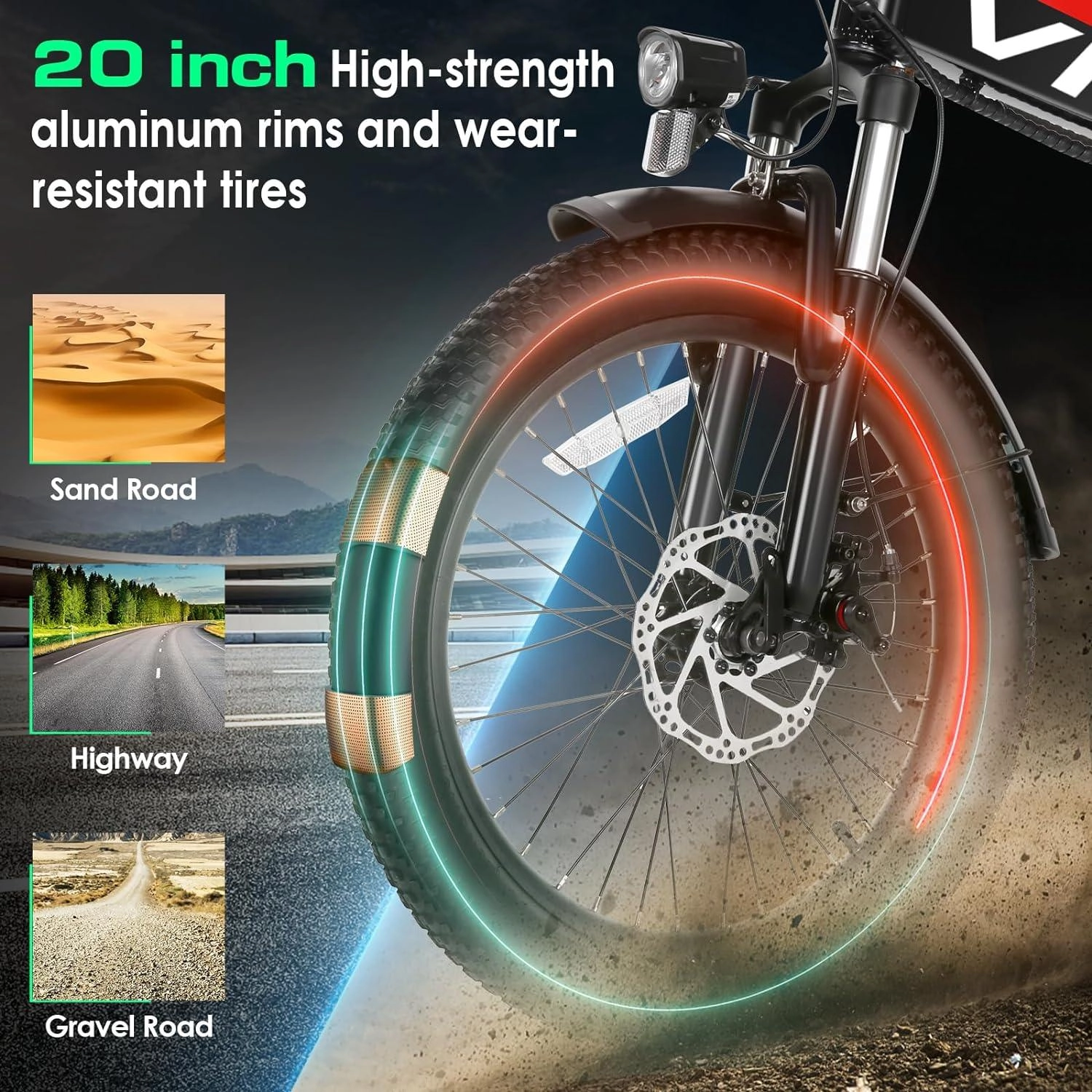 VIVI FM20UL Electric Bike 2.4" Fat Tire Folding Electric Bike UL2849 Certified