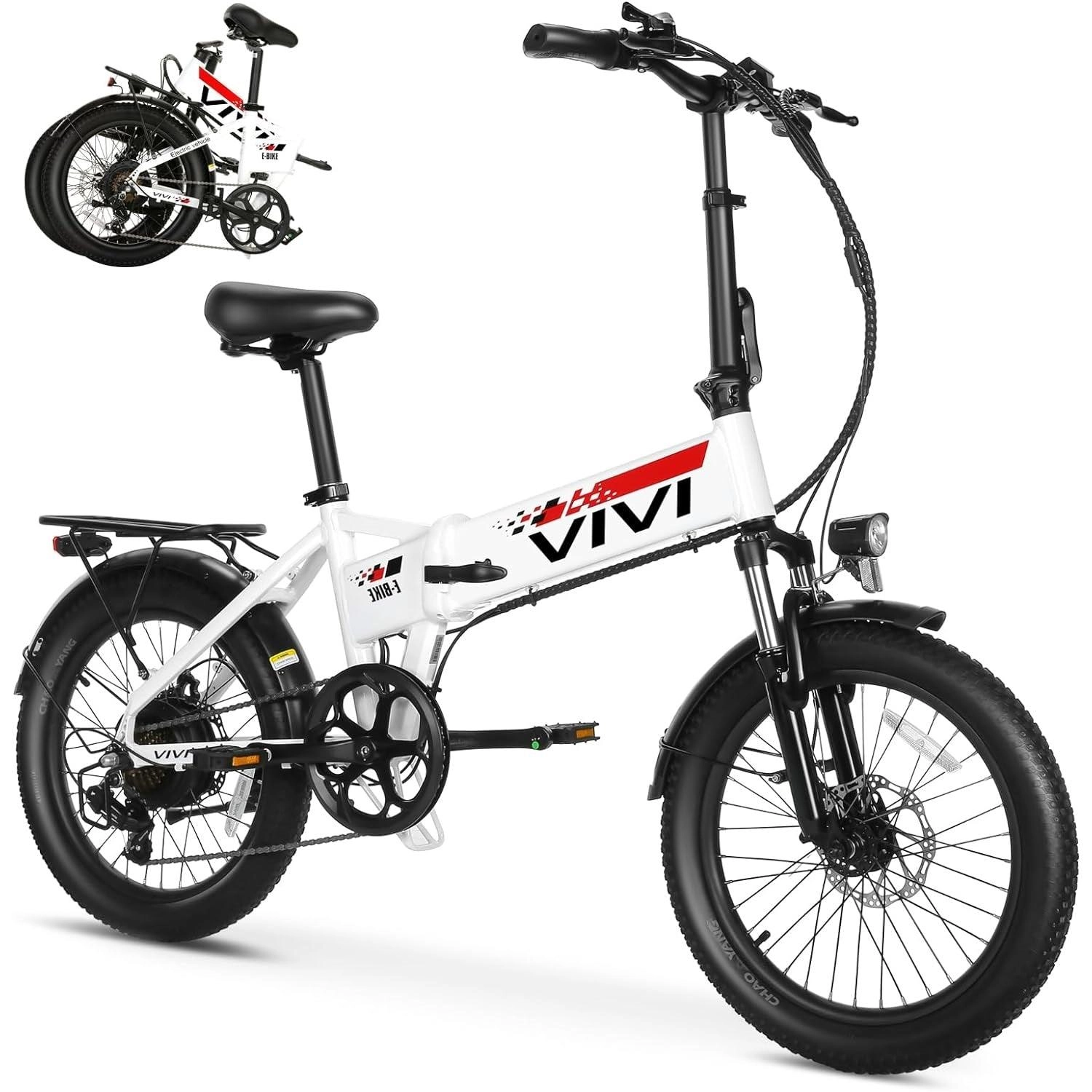 VIVI FM20UL Electric Bike 2.4" Fat Tire Folding Electric Bike UL2849 Certified
