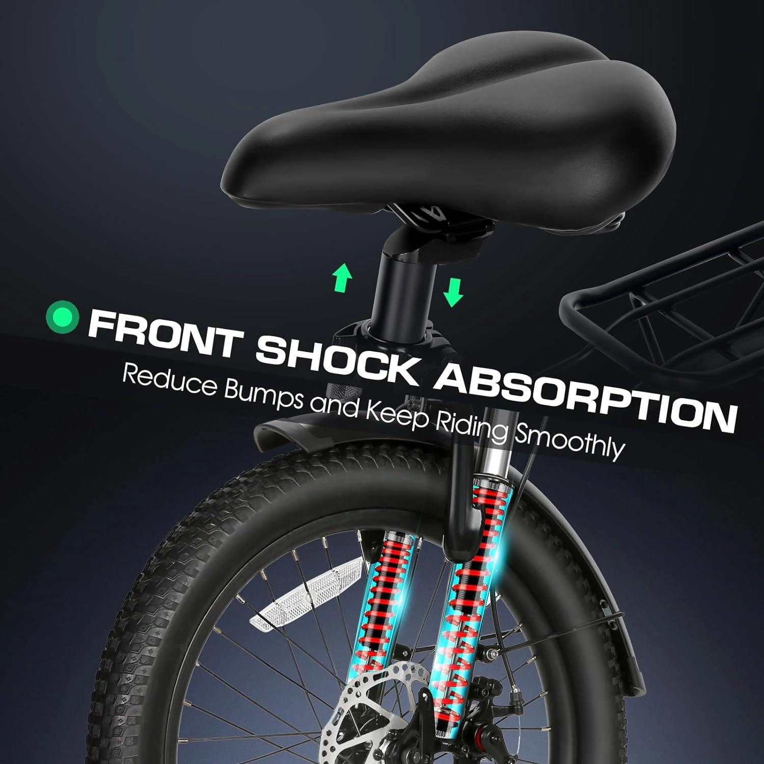 VIVI FM20UL Electric Bike 2.4" Fat Tire Folding Electric Bike UL2849 Certified
