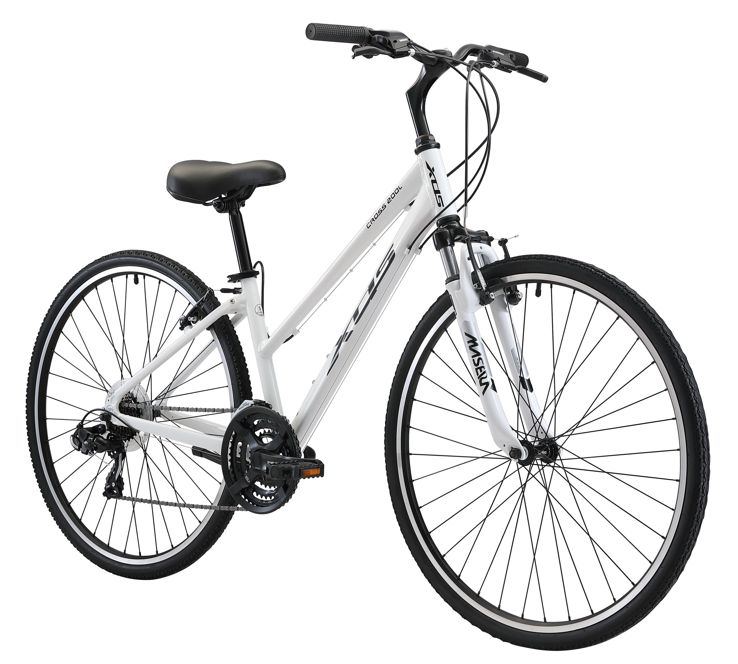 XDS Cross 200 21sp 700C Step-Through Comfort Hybrid Bike  //  Arctic White
