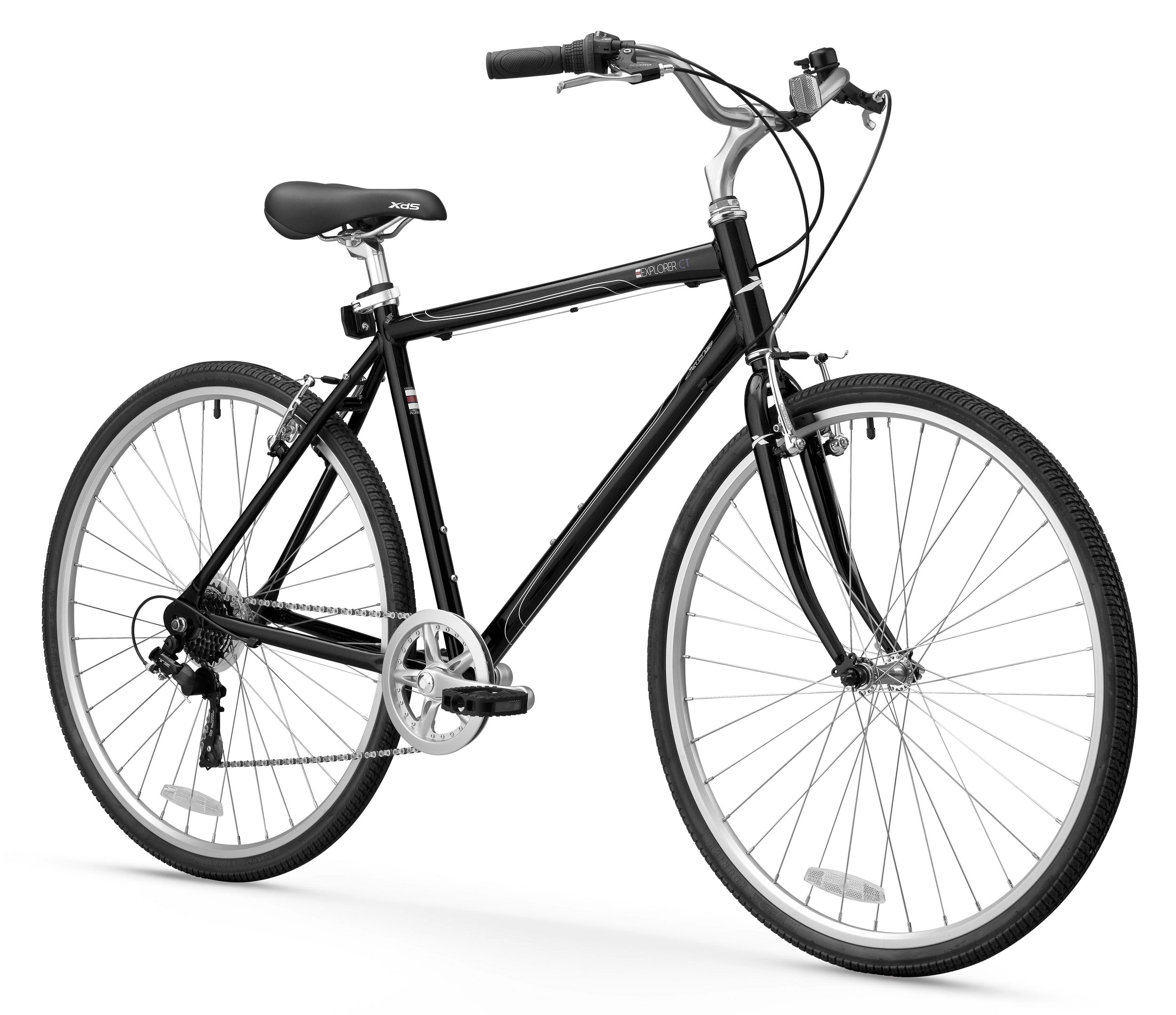 XDSBIKE Explorer CT 7sp Men's 700C Hybrid City Bike // Matte Black